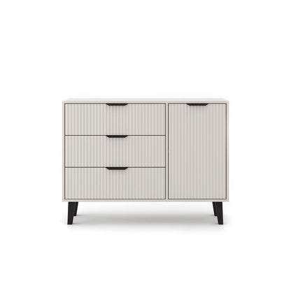 Dressoir – Ladenkast – Opbergkast – Meubel – Kast – Cashmere Beige – Compact Slank Design – Textuur Fronten