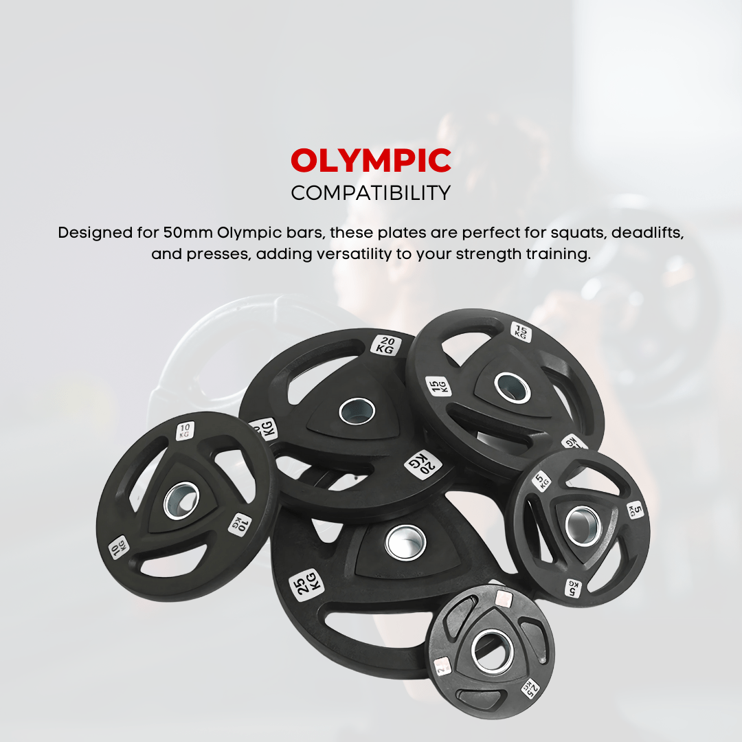 PH Fitness Premium Weight Plates – Rubber Coating – 35KG / 75KG / 105KG / 145KG / 290KG – Strength Training & Home Gym – 50mm Hole for Barbell