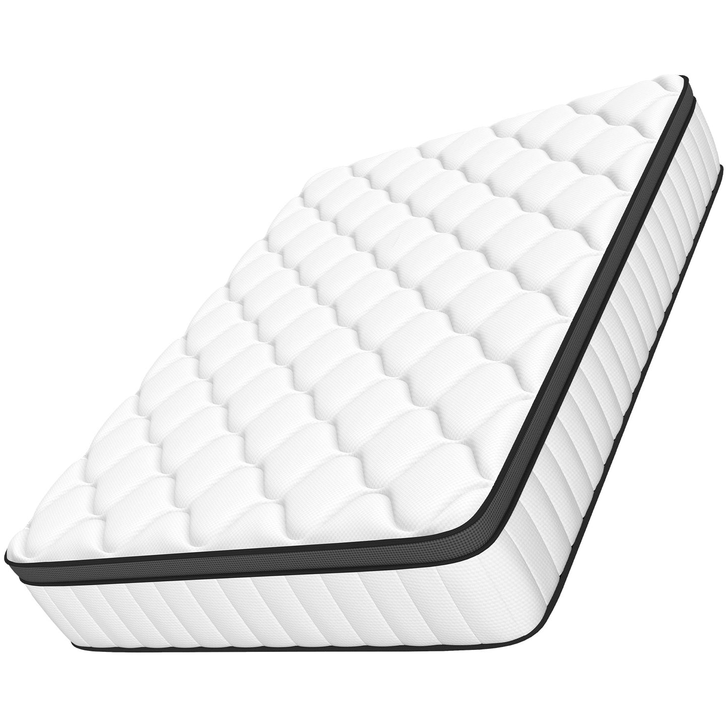 Matras – Pocketveer Matras – Tweepersoonsmatras – Eenpersoonsmatras – Logeermatras – 7-Zone Pocketvering – Stevig Support – Ademend Katoenen Hoes – 90x200 cm