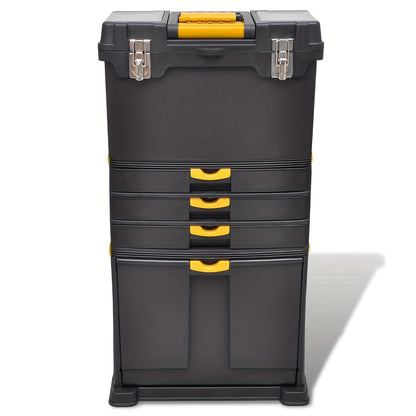 Gereedschapskist – Gereedschapskoffer – Toolbox – Gereedschapkist – Gereedschapstrolley – Op wielen – Lichtgewicht kunststof – Compact formaat 46x28x82 cm