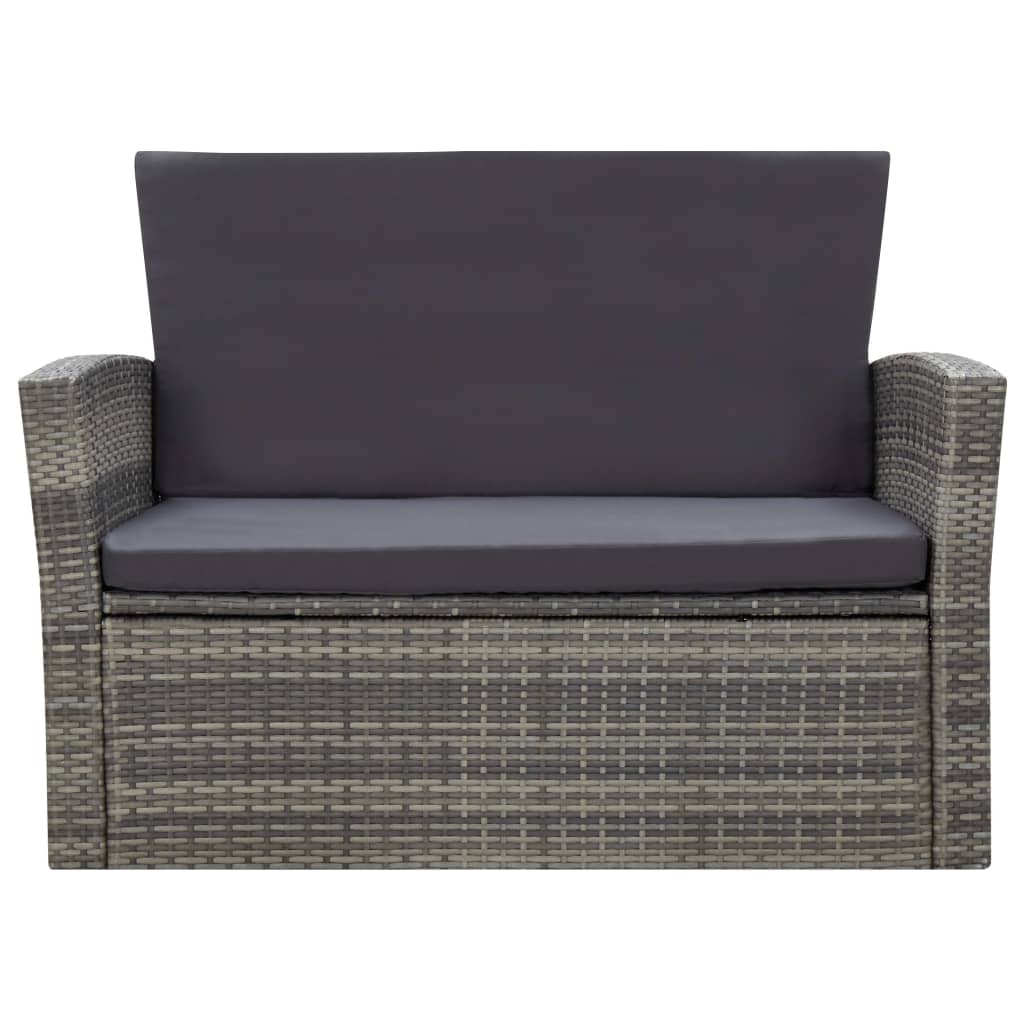 Loungeset – Tuinset – Loungemeubel – Zitgroep – Tuinmeubelset – Polyrotan – Weerbestendig – Inclusief Kussens
