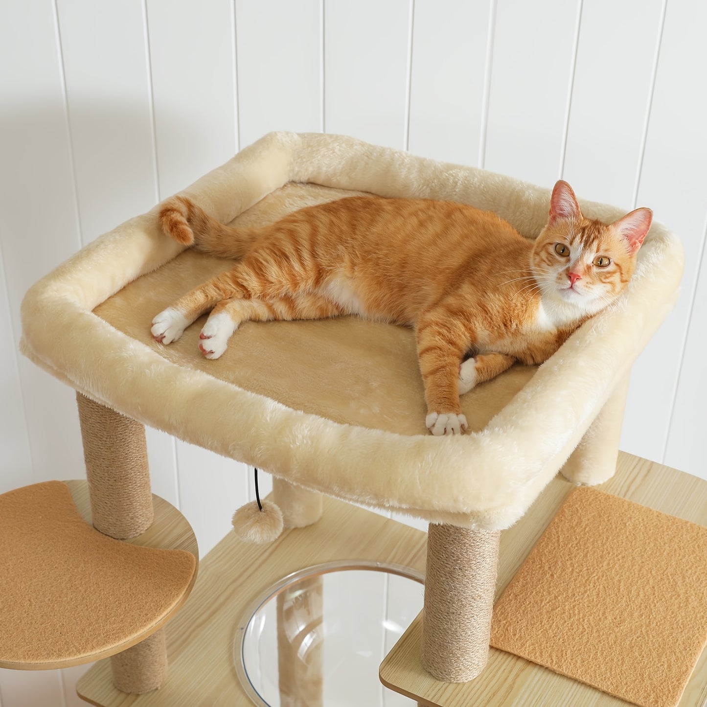 Krabpaal – Kattenboom – Kattenhuis – Kattentoren – Krabmeubel – 180 cm Hoog – Robuuste Houten Constructie