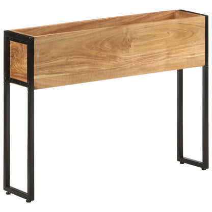 Plantenbak – Bloembak – Kruidenbak – Tuinbak – Plantencontainer – Robuust Acaciahout – 90x20x68 cm – Geschikt Voor Balkon En Terras