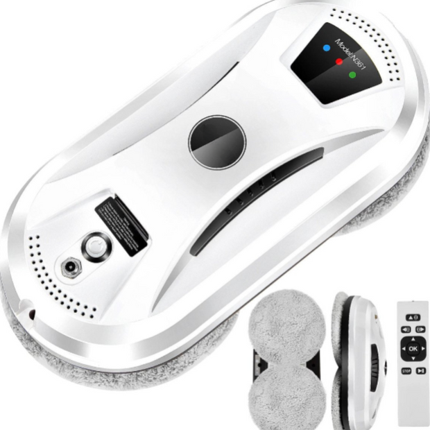 Robot glazenwasser - Raamrobot - Elektrische glazenwasser - Raamreiniger - Ruitreiniger - Wit - Intelligente Ramenwasser