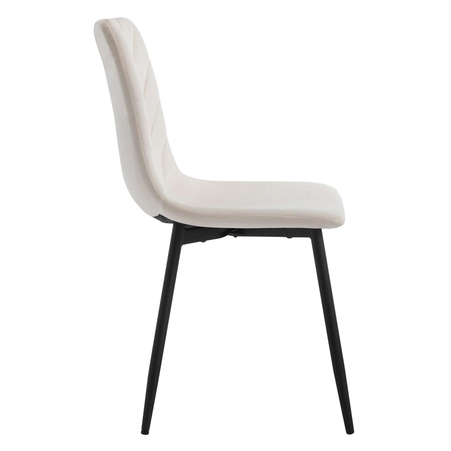 Eetkamerstoelset van 4 - Stoel - Woonkamerstoel - Eetkamer - 44 cm x 81 cm x 51 cm - Crème