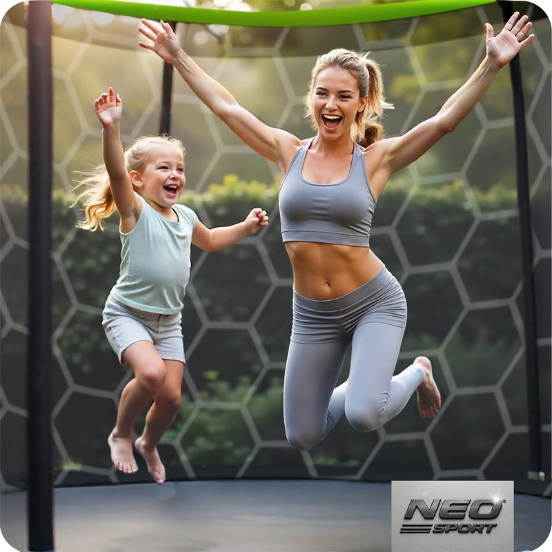 10ft/312cm Profiled Garden Trampoline with Inner Net by Neo-Sport