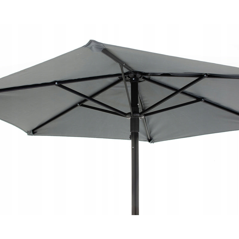 Tuinset – Tuinmeubelset – Balkonset – Bistroset – Loungeset – Glazen Tafel 130x80 cm – Inclusief Parasol 180 cm