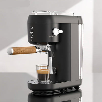 Espressomachine – Koffiezetapparaat – Espressoapparaat – Koffiemachine – Halfautomatisch – 20 Bar Pomp – Ingebouwde Melkopschuimer – Compact Zwart Design – 1,4L Waterreservoir – Gemakkelijk Schoon Te Maken