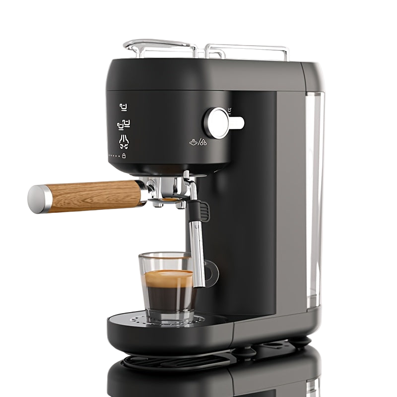 Espressomachine – Koffiezetapparaat – Espressoapparaat – Koffiemachine – Halfautomatisch – 20 Bar Pomp – Ingebouwde Melkopschuimer – Compact Zwart Design – 1,4L Waterreservoir – Gemakkelijk Schoon Te Maken