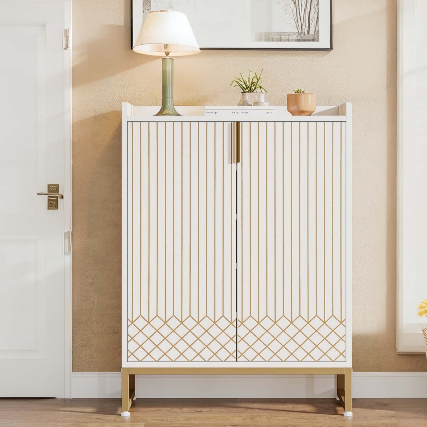 Schoenenkast – Schoenenrek – Schoenopberger – Schoenmeubel – Schoenhouder – 5-Lagen Met Deuren – Ruimtebesparend Verticaal Design