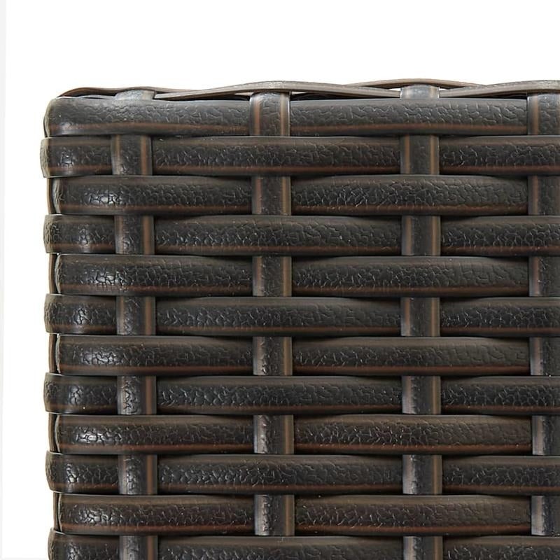 2-Pack Brown Woven Resin Bar Stools: Lightweight, Stable, Perfect for Outdoor Bars and Patios, Modern Woven Design with Terrace Height