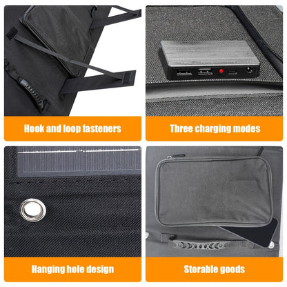 Opvouwbaar Monokristallijn Zonnepaneel – Draagbaar Zonnecelpaneel – Campingpaneel – USB Zonnepaneel – 150W Vermogen – Compact Lichtgewicht - QUORE