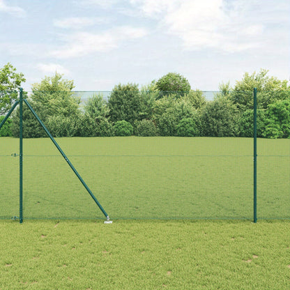 Recinzione in Rete Saldati con 13 Picchetti Verde 1.6 x 2.5m Acciaio