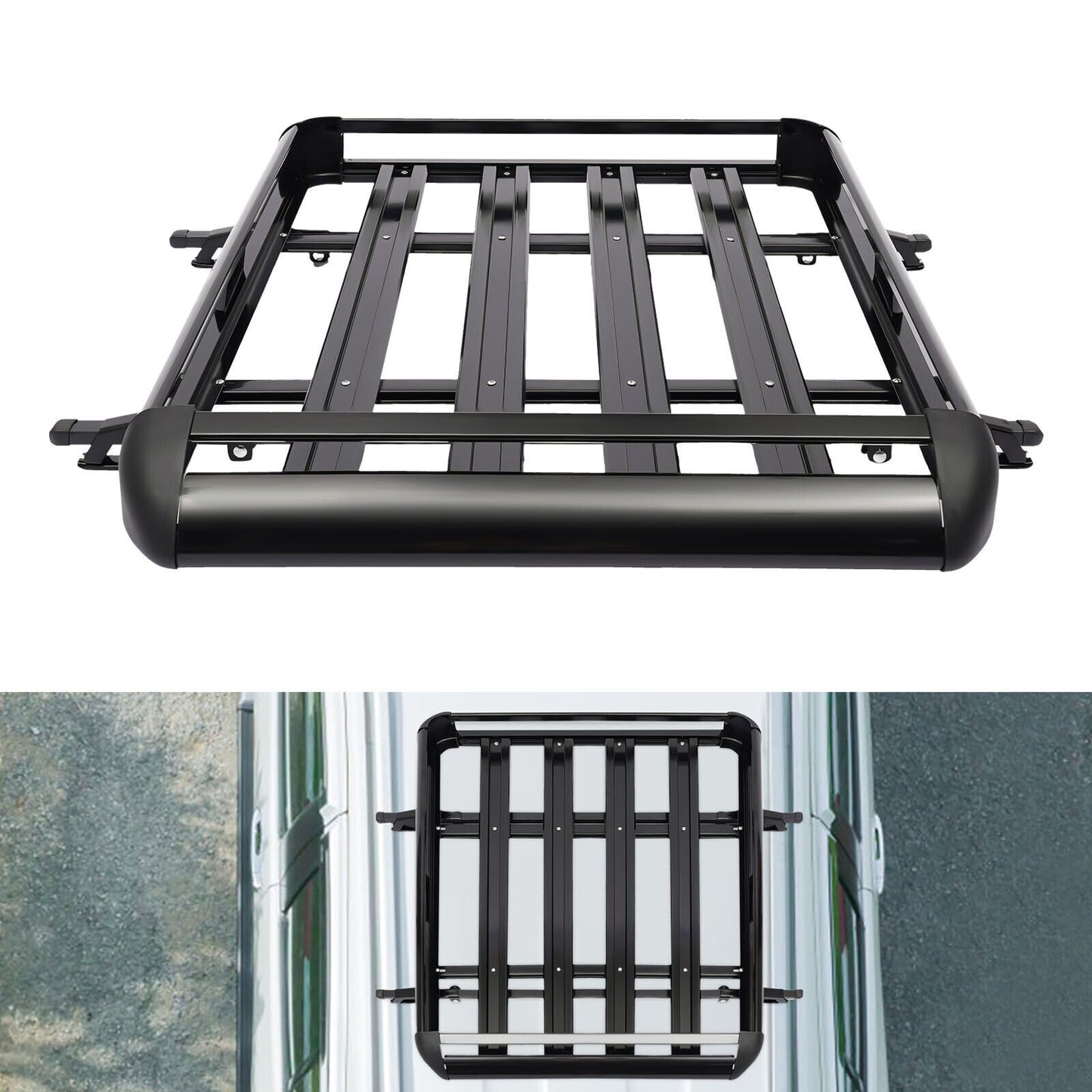 Dakdrager – Dakrek – Dakkofferdrager – Bagagedrager – Autodakdrager – Stevig Aluminium – 127 cm Lengte – 68 kg Draagvermogen