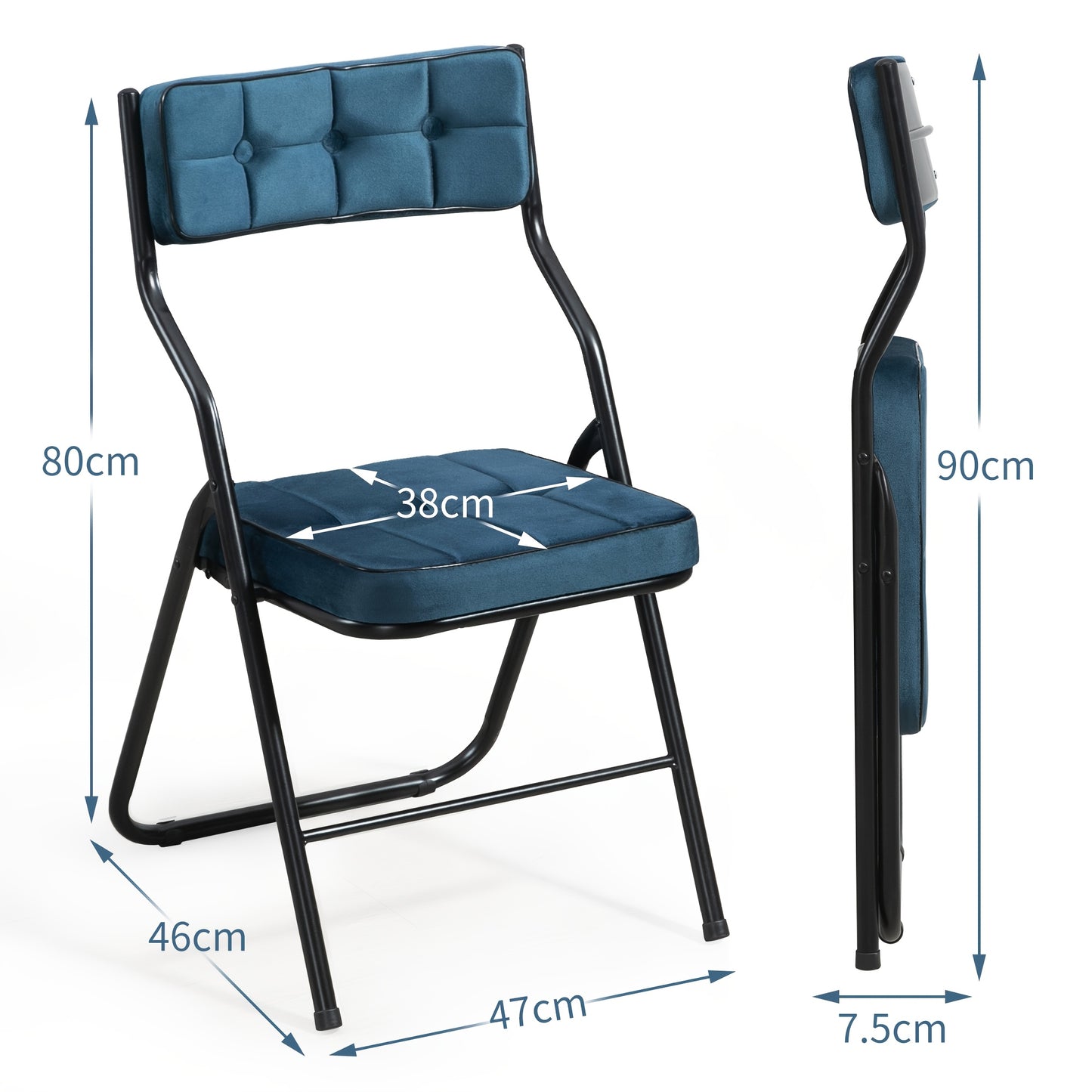Vouwstoel – Campingstoel – Klapstoel – Kampeerstoel – Tuinstoel – Stalen Frame – Ergonomische Rugleuning & Armleuningen