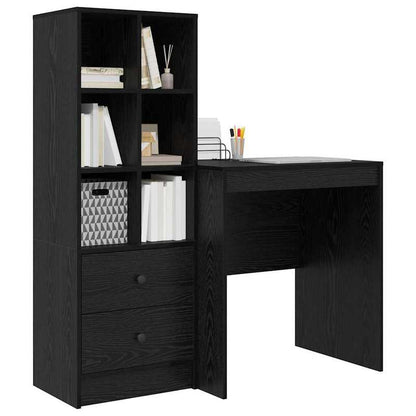 Bureaumeubel – Werkbureau – Computerbureau – Bureautafel – Study Table – Compact 70x50x76 cm – Hoogwaardig Eikenhout – Met Opbergruimte