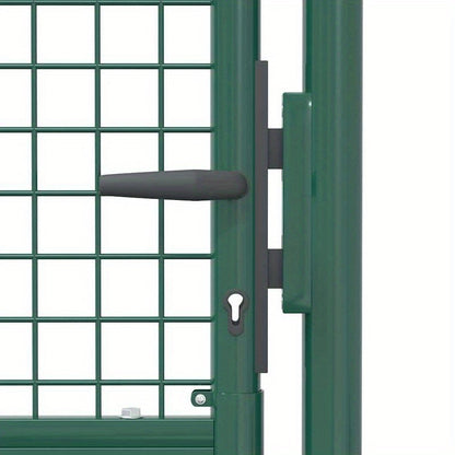 Groene Stalen Poort – Tuinpoort – Sierpoort – Afsluitpoort – Terraspoort – Duurzaam Staal – Afmeting 100x150 cm