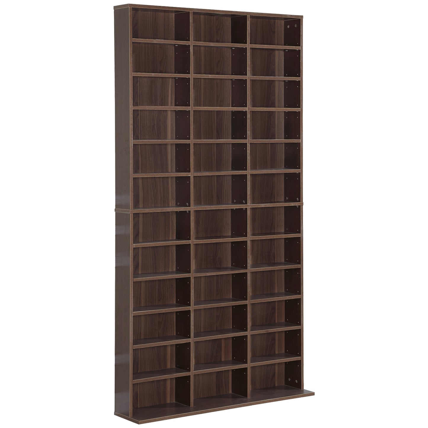 CD Rek – Cd Opbergkast – Cd Plank – Cd Kasten – Cd Stelling – 36 Verstelbare Vakken – Opbergruimte Voor 1116 Cd’s – Houtlook Bruin