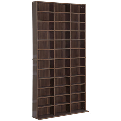CD Rek – Cd Opbergkast – Cd Plank – Cd Kasten – Cd Stelling – 36 Verstelbare Vakken – Opbergruimte Voor 1116 Cd’s – Houtlook Bruin