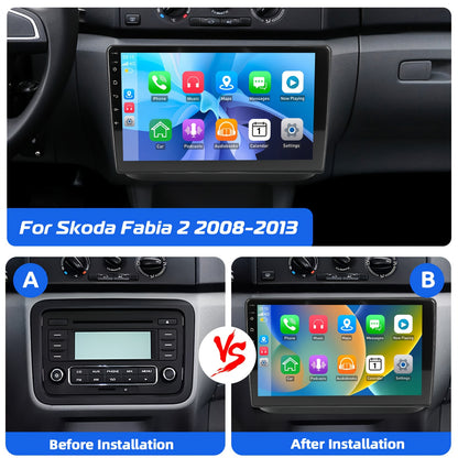 Multimedia Speler – Autoradio – Navigatiesysteem – 2 DIN Head Unit – Dashboard Entertainment – 10,1 Inch QLED HD Touchscreen – 6GB RAM & 128GB Opslag