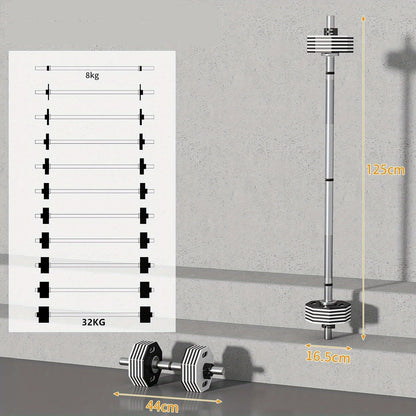 Verstelbare Dumbbell – Halter – Gewichtsstang – Dumbbellset – Halterset – 26 kg – Staal Met Beschermende Coating