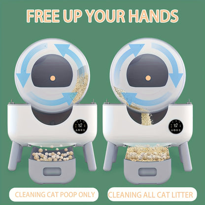 Zelfreinigende Kattenbak – Automatische Kattenbak – Smart Kattenbak – Zelfreinigend Kattenbak – Hygiënische Kattenbak – 90 Liter Inhoud – App-bediening & Veiligheidssensor