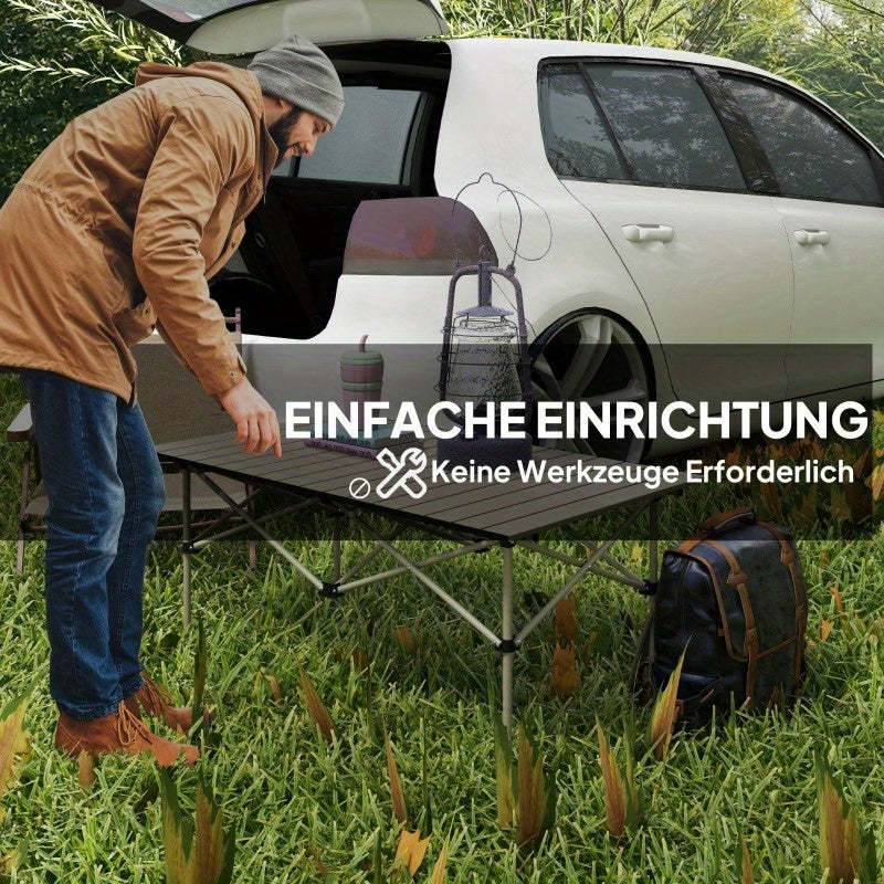 Campingtafel – Inklapbare Tafel – Vouwtafel – Picknicktafel – Tafel Voor Buiten – Lichtgewicht Aluminium – Verstelbare Hoogte – Compact Met Draagtas – Stabiel X-Frame