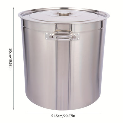 Soepketel – Soeppot – Kookpot – Stoofpan – Grote Pan – Roestvrij Staal 304 – 98 Liter Inhoud - QUORE