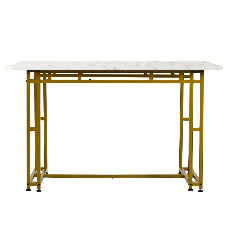 Eettafel – Tafel – Dinertafel – Keukentafel – Minimalistische Tafel – Wit Metalen Frame – Strak Industrieel Design
