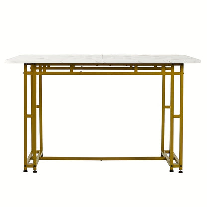 Eettafel – Tafel – Dinertafel – Keukentafel – Minimalistische Tafel – Wit Metalen Frame – Strak Industrieel Design