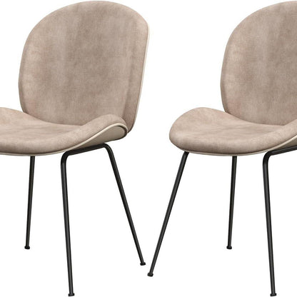 Eetkamerstoelen – Keukenstoelen – Stoelen – Dineren Stoelen – Fluwelen Stoelen – Set Van 2 – Comfortabele Zitting Met Elastisch Schuim – Stabiel Metaalframe Met Verstelbare Voeten