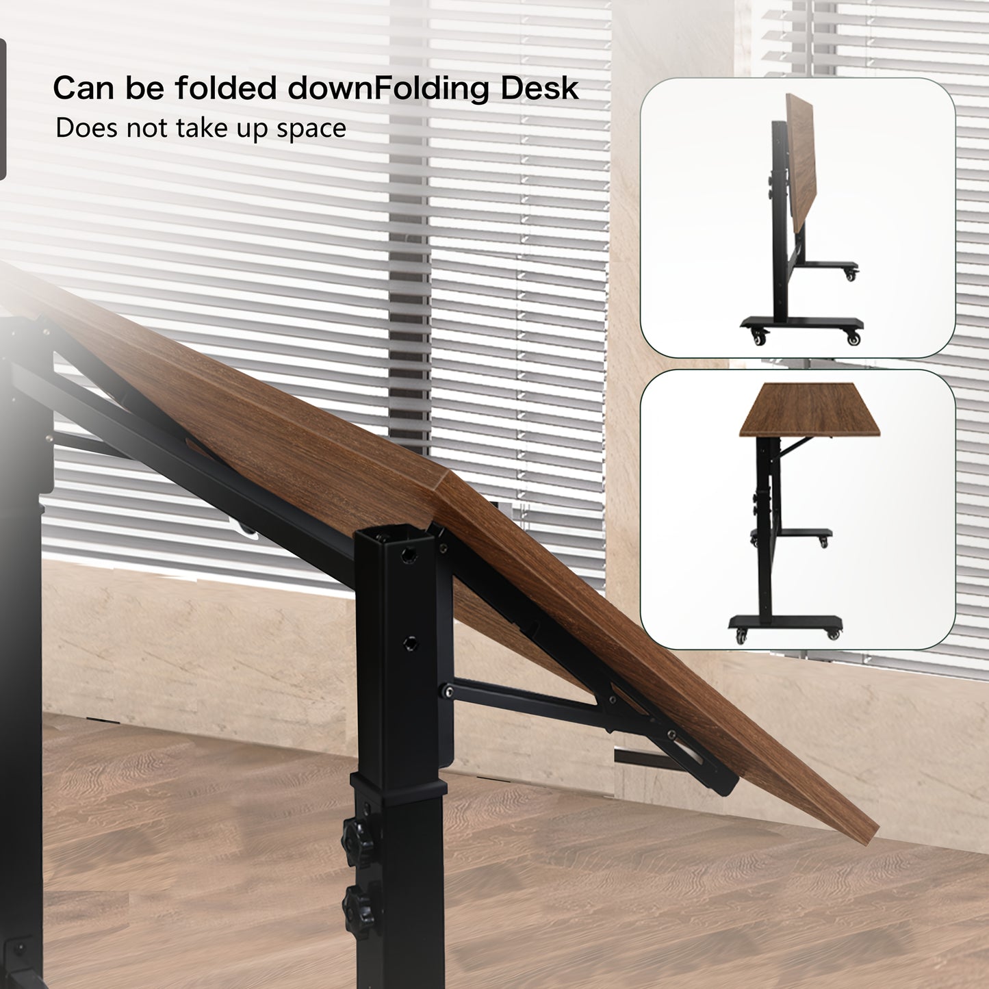 Inklapbare Werkbank – Vouwtafel – Opklapbare Werktafel – Verstelbare Werktafel – Mobiele Werkbank – 49x110 cm – Hoogte Verstelbaar – Gemaakt Van Hout