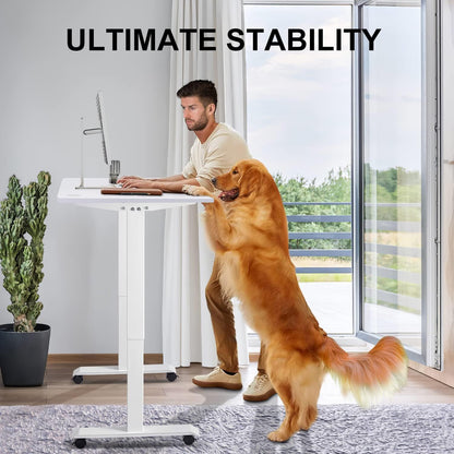 Bureau Verstelbaar – Zit Sta Bureau – Hoekbureau – Computerbureau – Werktafel – 120x60 cm – Stabiel Metalen Frame – In Hoogte Verstelbaar