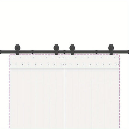 Schuifdeursysteem – Schuifdeurbeslag – Rail Systeem – Barn Deurbeslag – Schuifdeur Kit – Zwart Gepoedercoat Staal – 200 cm Rail – Draagvermogen 100 kg