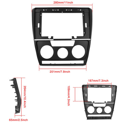 Android Autoradio Skoda Octavia – Multimedia Systeem – Dubbel Din Radio – Touchscreen Radio – GPS Navigatie – 10 Inch HD Scherm – Draadloze CarPlay & Android Auto – AHD Achteruitrijcamera & Microfoon