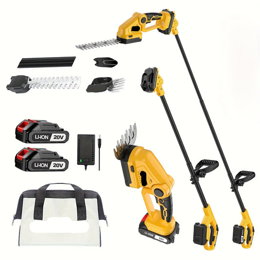 Elektrische Heggenschaar – Snoeischaar – Takkenschaar – Trimmer – Grasmaaier – 2000 mAh Lithiumbatterij – Uitbreidbare Steel