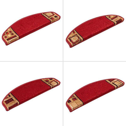 Trapmatten – Trapbekleding – Traplopers – Antislip Treden – Trapvloer Bedekking – Rood – Zelfklevend – 65x21 cm – Duurzaam Polyamide – Veiligheidsantislip
