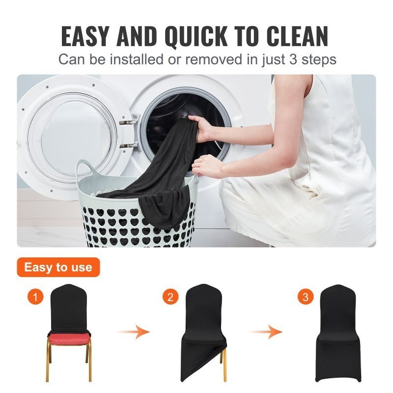 Stoelhoezen Inklapbare Stoelen – Stoelbekleding – Stoelhoes – Stoelhoes Elastisch – Universeel – Set Van 50 – Spandex Materiaal – Machinewasbaar