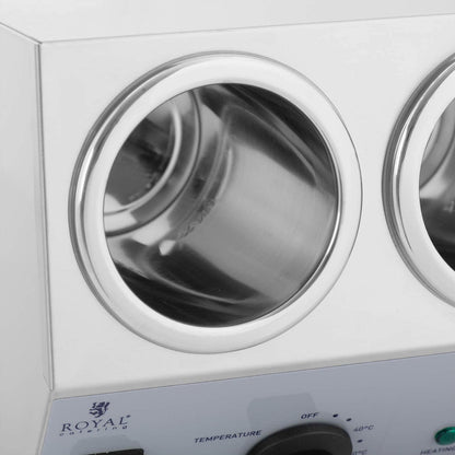Flessenwarmer – Sauzenwarmer – Dubbele Flessenverwarmer – Warmhoudapparaat – Flessenverwarmer Keuken – 2x1 Liter – RVS Behuizing – Instelbare Temperatuur 40-90°C