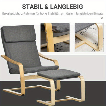 Leisure stoel – Lounge stoel – Balkon stoel – Hal stoel – Eetkamer stoel – Stevig houten frame – Comfortabele foam vulling