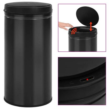 Automatische Prullenbak – Afvalbak – Sensorbak – Touchless Prullenbak – Smart Bin – Zwart – 70 Liter Inhoud – Carbon Staal & ABS