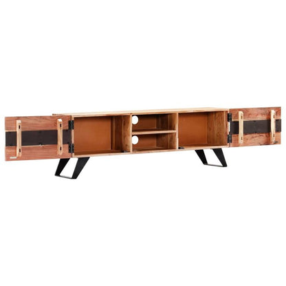 Tvmeubel – Tv-kast – Mediameubel – Opbergmeubel – Tv-console – Massief Acaciahout – Stevig Ontwerp – 140x30x45 cm
