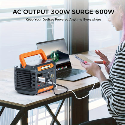 Powerbank – Draagbare Accu – Energiebron – Power Station – Noodstroomvoorziening – 300W Vermogen – 230,88Wh Lithiumbatterij – LED Lamp – Digitaal Display – Compact & Lichtgewicht