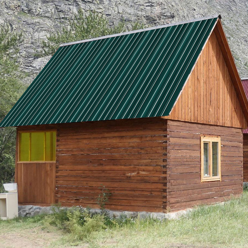 Dakplaten – Dakpanelen – Golfplaten – Dakbedekking – Wandpanelen – Gegalvaniseerd Staal – 129x46 cm – Weerbestendig Groen – Trapéziumprofiel – 0,25 mm Dik