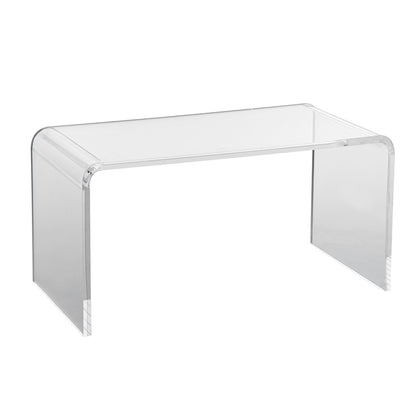 Acryl Bijzettafel – Sidetable – Salontafel – Bijzettafeltje – Eettafeltje – Transparant C-Vormig Design – Stevig 20 mm Acryl