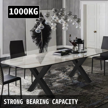 VEVOR Table Legs Metal Table Frame 720x760 mm 28.3 x 29.9 inches Stainless Steel Table Feet Black Easy Assembly Table Legs Metal Black
