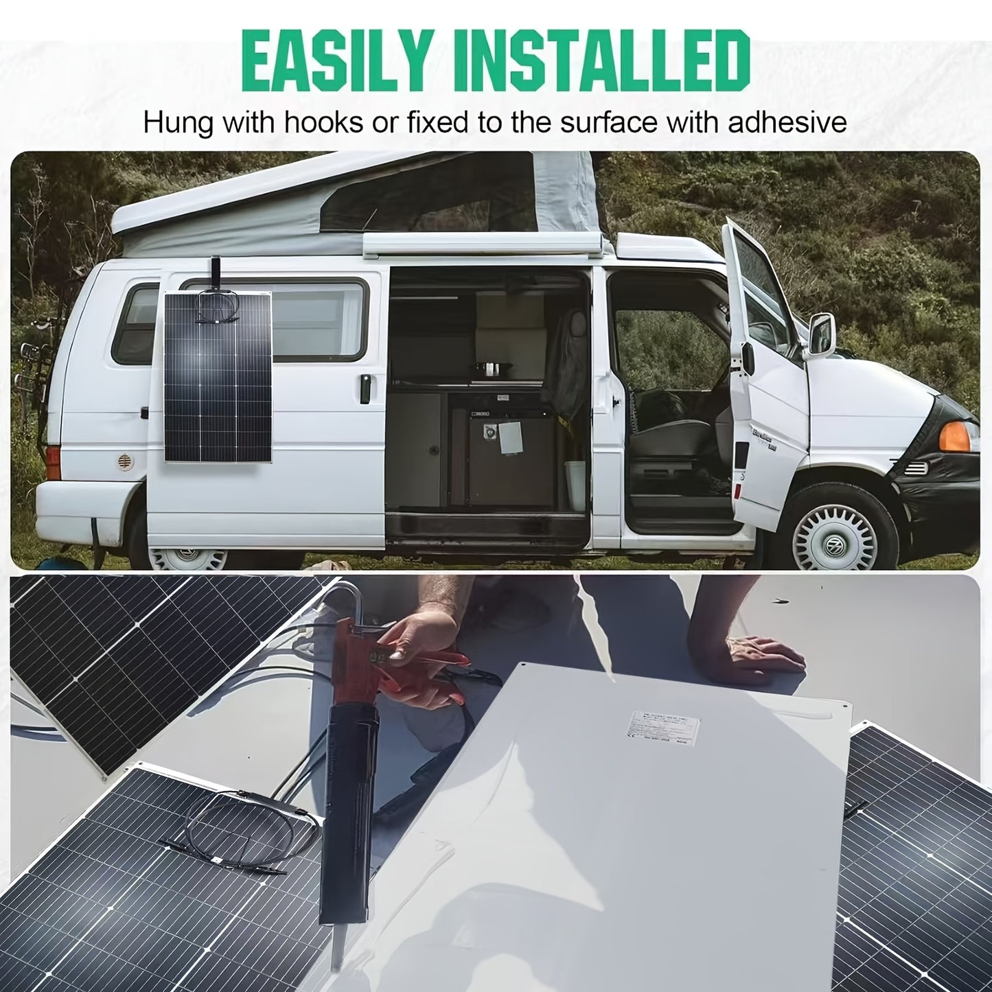 Zonnepaneel – Solar Panel – Zonnesysteem – Zonne-energiepaneel – Monokristallijn Paneel – 2x 125W 18V – Flexibel & Weerbestendig – Eenvoudige Installatie