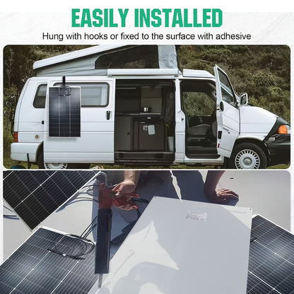 Zonnepaneel – Solar Panel – Zonnesysteem – Zonne-energiepaneel – Monokristallijn Paneel – 2x 125W 18V – Flexibel & Weerbestendig – Eenvoudige Installatie