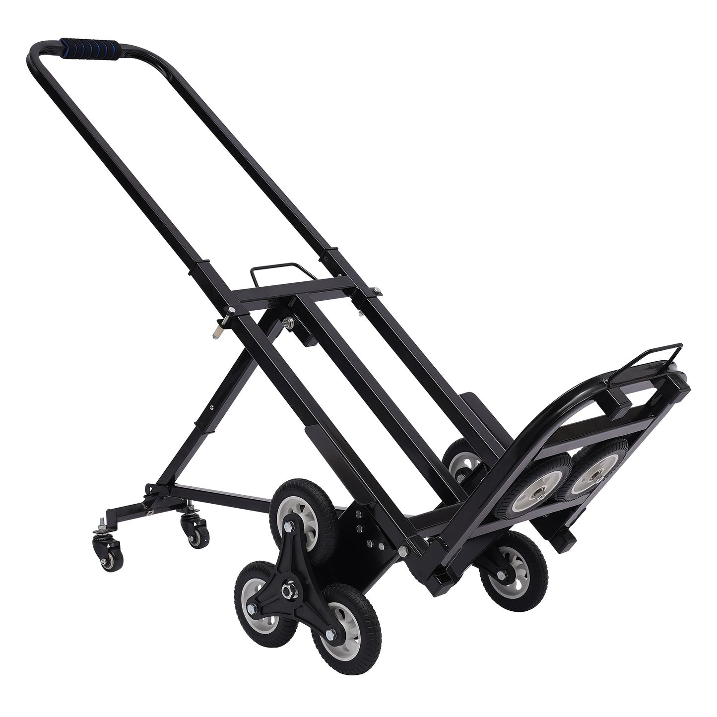 Traploper Kar – Trapkar – Vervoerskar – Trolley – Handkar – Inklapbaar – Draagkracht 150 kg – Verstelbare Handgreep