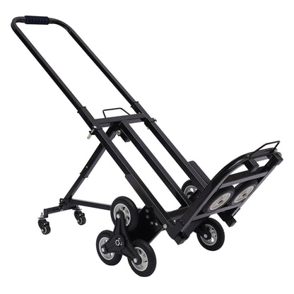 Traploper Kar – Trapkar – Vervoerskar – Trolley – Handkar – Inklapbaar – Draagkracht 150 kg – Verstelbare Handgreep
